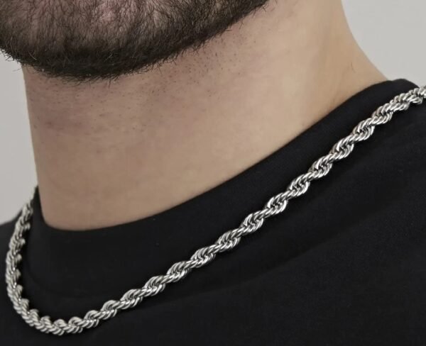 Collana Uomo Donna Aloha Con Pietre Naturali Blu E Pietra Lavica – 6mm, Catena In Acciaio 46 Cm, Regalo In Scatola, Fatto A Mano