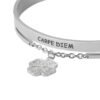 Bracciale Donna Bangle Stroili In Acciaio Con Quadrifoglio E Zirconi Bianchi 2 Verre Gioielli - l'istituzione del gioiello