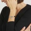 Bracciale Donna Bangle Stroili In Acciaio Con Quadrifoglio E Zirconi Bianchi 1 Verre Gioielli - l'istituzione del gioiello