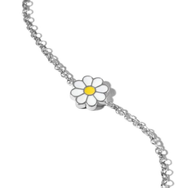 Bracciale Bambina Stroili In Argento 925 E Smalto Con Margherita 2 Verre Gioielli - l'istituzione del gioiello