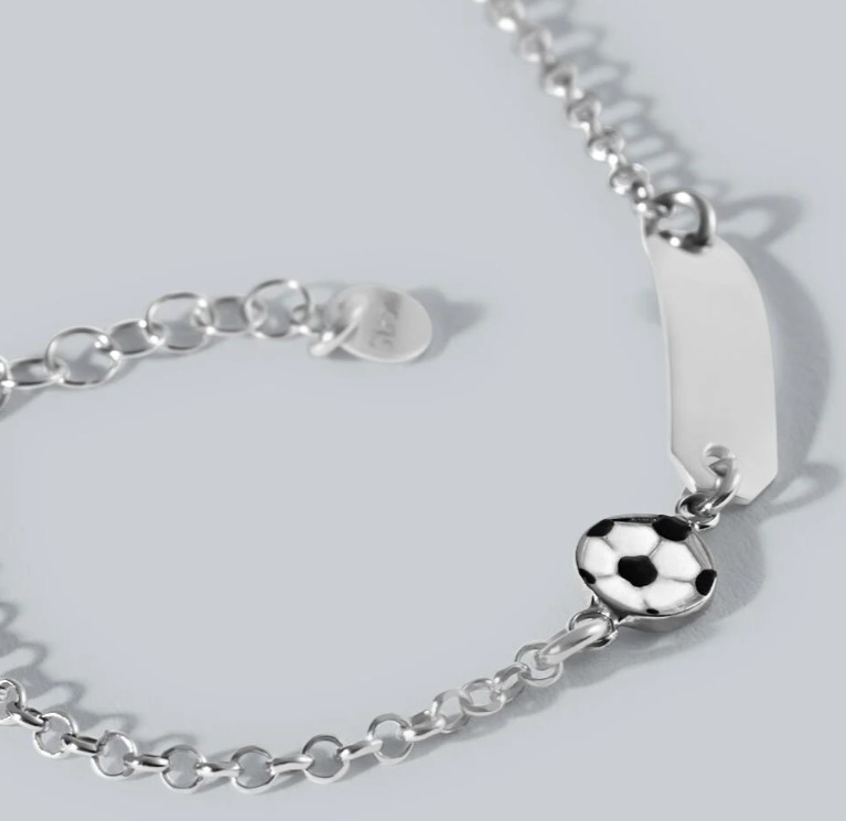 Bracciale Bambino Stroili In Argento 925 E Smalto Arancione Con Targa E  Pallone Da Basket - Verre Gioielli