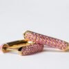 Orecchini Donna Stroili In Acciaio Dorato Con Zirconi Rosa E Smalto Rosa 1 Verre Gioielli - l'istituzione del gioiello