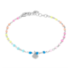 Bracciale Baby Stroili In Argento 925 Con Perline Multicolor E Cuore