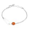 Bracciale Bambino Stroili In Argento 925 E Smalto Arancione Con Targa E Pallone Da Basket