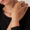 Bracciale Donna Stroili Tennis In Acciaio Dorato E Cristalli Bianchi 2 Verre Gioielli - l'istituzione del gioiello