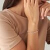Bracciale Donna Stroili Tennis In Acciaio Rosato E Cristalli Bianchi 2 Verre Gioielli - l'istituzione del gioiello