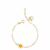 Bracciale Bambina In Oro Giallo 18 Kt Con Orsetto Smaltato E Vasetto Miele
