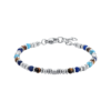 Bracciale Bimbo Luca Barra In Acciaio Con Pietre Multicolor