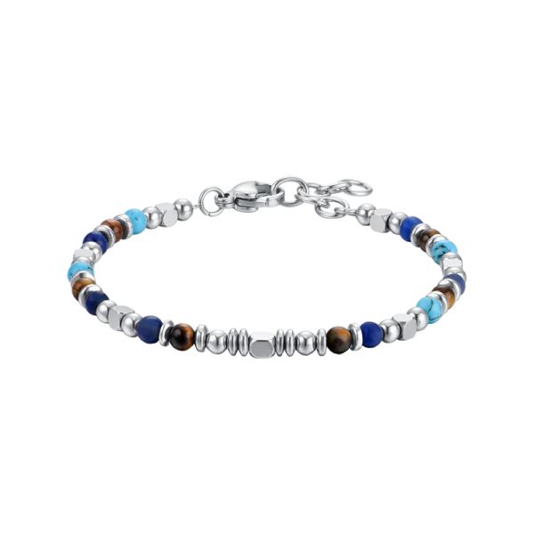 Bracciale Bimbo Luca Barra In Acciaio Con Pietre Multicolor