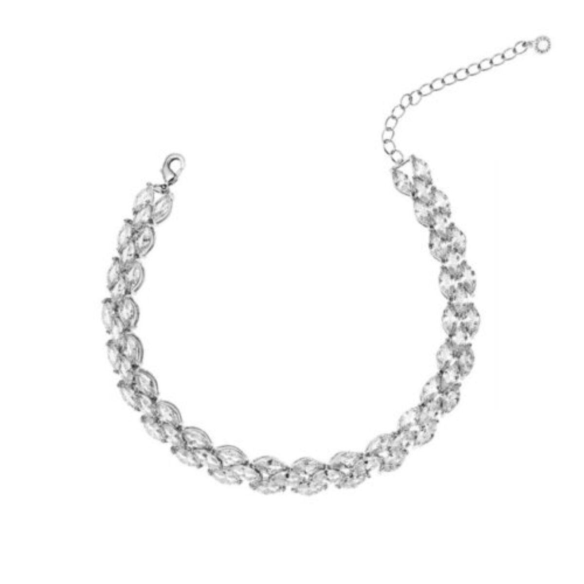 Leonardo Jewels Milou 022488 - Bracciale in acciaio INOX con zirconi e piastrine argentate, 18,5-20 cm, catena a ancora, gioiello da donna, 1 pezzo, 022488, Eine Grösse, Acciaio inossidabile, Nessuna
