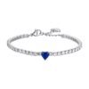 Bracciale Donna Tennis Luca Barra In Acciaio Con Cristalli Bianchi E Cuore Blu 2 - Verre Gioielli Bracciale Donna Tennis Luca Barra In Acciaio Con Cristalli Bianchi E Cuore Blu