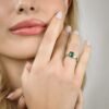 Anello Donna Luca Barra Regolabile In Acciaio Silver E Cristallo Verde 1 Verre Gioielli - l'istituzione del gioiello