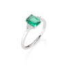 Anello Donna Amen In Argento 925 Con Zirconi Bianchi E Verde 1 - Verre Gioielli Anello Donna Amen In Argento 925 Con Zirconi Bianchi E Verde