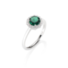 Anello Donna Amen In Argento 925 Con Zirconi Bianchi E Verde