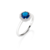 Anello Donna Amen In Argento 925 Con Zirconi Bianchi E Blu