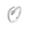 Anello Donna Brosway A Serpente In Acciaio Con Zirconi Bianchi