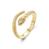 Anello Donna Brosway A Serpente In Acciaio Dorato Con Zirconi Bianchi