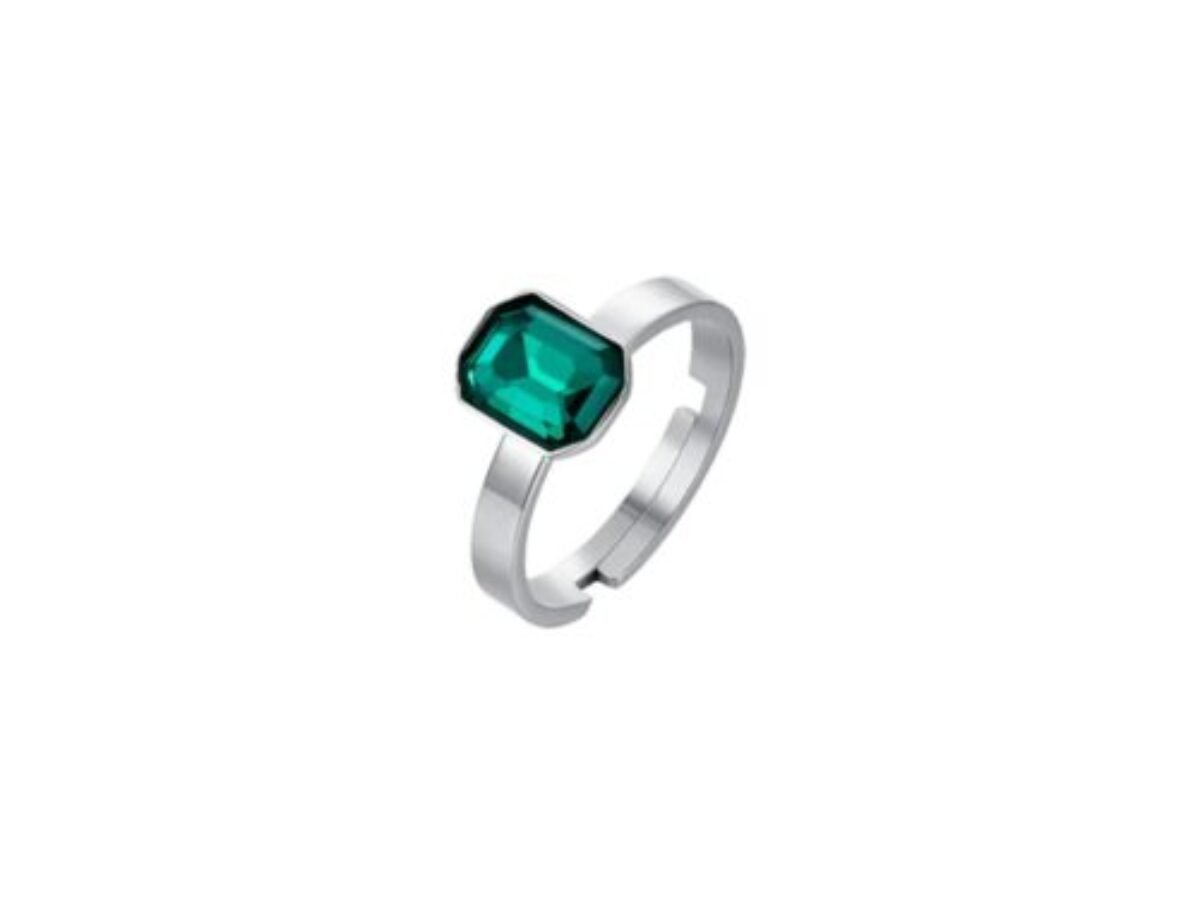 Anello Allungato Argento Con Cristalli E Scritta GRAZIA INCREDIBILE - Versetto Biblico, Taglia 7