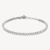 Bracciale Donna Tennis Brosway In Acciaio Con Cubic Zirconia Bianchi E Croce 1 Verre Gioielli - l'istituzione del gioiello