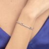 Bracciale Donna In Acciaio Con Cubic Zirconia Bianchi E Lucchetto 1 Verre Gioielli - l'istituzione del gioiello