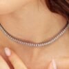 Collana Donna Girocollo Brosway Desideri In Acciaio E Cubic Zirconia Bianchi 1 Verre Gioielli - l'istituzione del gioiello