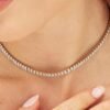 Collana Donna Girocollo Brosway In Acciaio Placcato Oro 14 Kt E Cubic Zirconia Bianchi 1 Verre Gioielli - l'istituzione del gioiello