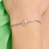 Bracciale Donna Chakra Brosway In Acciaio Con Quadrifoglio E Cristalli Bianchi 3 Verre Gioielli - l'istituzione del gioiello