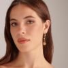 Orecchini Donna Chakra Brosway In Acciaio Dorato Con Pendenti E Cristalli Bianchi 2 Verre Gioielli - l'istituzione del gioiello