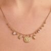 Collana Donna Chakra Brosway In Acciaio Dorato Con Pendenti E Cristalli Bianchi 1 Verre Gioielli - l'istituzione del gioiello