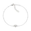 Bracciale Donna Amen In Argento 925 Con Doppio Cuore E Zirconi Bianchi