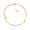 Bracciale Donna Amen Rosario In Argento 925 Dorato Con Zirconi Bianchi 2 - Verre Gioielli Bracciale Donna Amen Rosario In Argento 925 Dorato Con Zirconi Bianchi