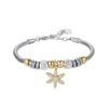 Bracciale Donna Luca Barra In Acciaio Multicolo Con Fiore Della Vita E Cristalli Bianchi
