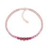 Bracciale Donna Tennis Amen In Argento 925 E Zirconi Multicolor Fucsia 2 - Verre Gioielli Bracciale Donna Tennis Amen In Argento 925 E Zirconi Multicolor Fucsia