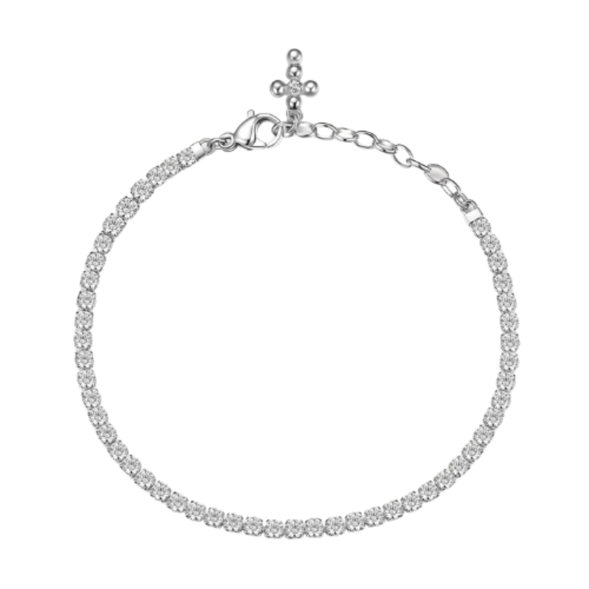Brosway Bracciale Tennis Donna Acciaio E CZ Con Croce | Desideri - Eleganza E Significato, Regalo Perfetto