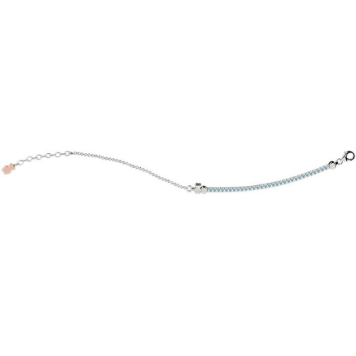 Bracciale Tennis Bambino Nanan In Argento 925 Con Zirconi Turchesi