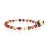 Bracciale Uomo Gerba Con Pietre Dure Multicolor E Osso Con Argento 925