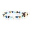 Bracciale Uomo Gerba Con Pietre Dure Multicolor E Osso Con Argento 925 1 - Verre Gioielli Bracciale Uomo Gerba Con Pietre Dure Multicolor E Osso Con Argento 925