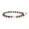 Bracciale Uomo Gerba Con Pietre Dure Multicolor E Osso Con Argento 925 2 - Verre Gioielli Bracciale Uomo Gerba Con Pietre Dure Multicolor E Osso Con Argento 925