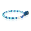 Bracciale Uomo Gerba In Ceramica Celeste E Pietre Blu Con Argento 925