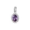 Charm Donna Brosway Kate In Argento 925 Con Cubic Zirconia Ametista E Bianchi Fancy