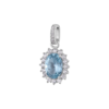 Charm Ovale Brosway In Argento 925 Con Cubic Zirconia Turchese E Bianchi Fancy
