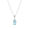Collana Donna Amen In Argento 925 Con Zirconi Bianchi E Acqua Marina 2 - Verre Gioielli Collana Donna Amen In Argento 925 Con Zirconi Bianchi E Acqua Marina