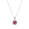 Collana Donna Amen In Argento 925 Con Zirconi Bianchi E Rosso