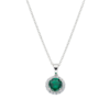 Collana Donna Amen In Argento 925 Con Zirconi Bianchi E Verde