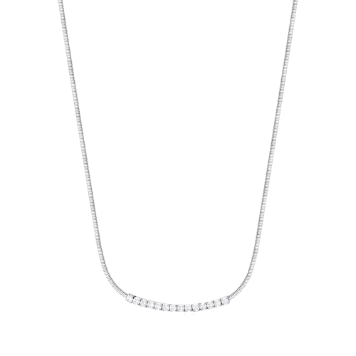 Collana Donna Brosway In Acciaio Silver E Cubic Zirconia Bianchi 3 - Verre Gioielli Collana Donna Brosway In Acciaio Silver E Cubic Zirconia Bianchi