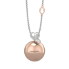 Collana Donna Chiama Angeli Nanan Con Boule In Argento 925 Rosato Con Cicogna E Orsetto