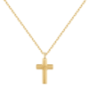 Collana Uomo Brosway In Acciaio Dorato Lucido E Satinato Con Croce Pendente 2 - Verre Gioielli Collana Uomo Brosway In Acciaio Dorato Lucido E Satinato Con Croce Pendente