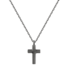 Collana Uomo Brosway In Acciaio Nero Lucido E Satinato Con Croce Pendente 2 - Verre Gioielli Collana Uomo Brosway In Acciaio Nero Lucido E Satinato Con Croce Pendente