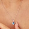 Charm Ovale Brosway In Argento 925 Con Cubic Zirconia Blu E Bianchi Fancy 1 Verre Gioielli - l'istituzione del gioiello