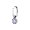 Mono Orecchino Donna Brosway A Cerchio In Acciaio E Cubic Zirconia Viola
